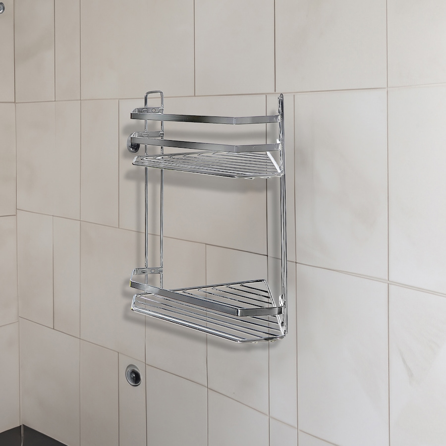 Image 754575_ALTMORE1.jpg, Product 754-575 / Price $34.99, IH Casadecor Chrome Corner Two-Shelf Caddy from IH Casa Decor on TSC.ca's Home & Garden department