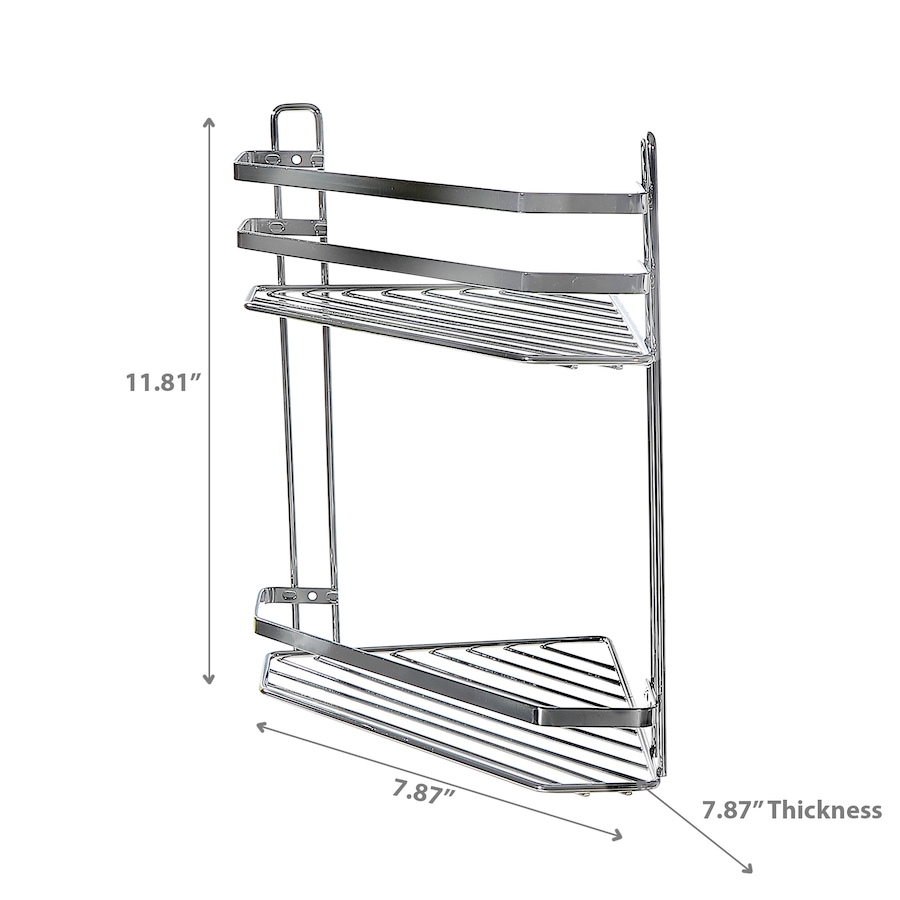 Image 754575_ALTMORE2.jpg, Product 754-575 / Price $34.99, IH Casadecor Chrome Corner Two-Shelf Caddy from IH Casa Decor on TSC.ca's Home & Garden department