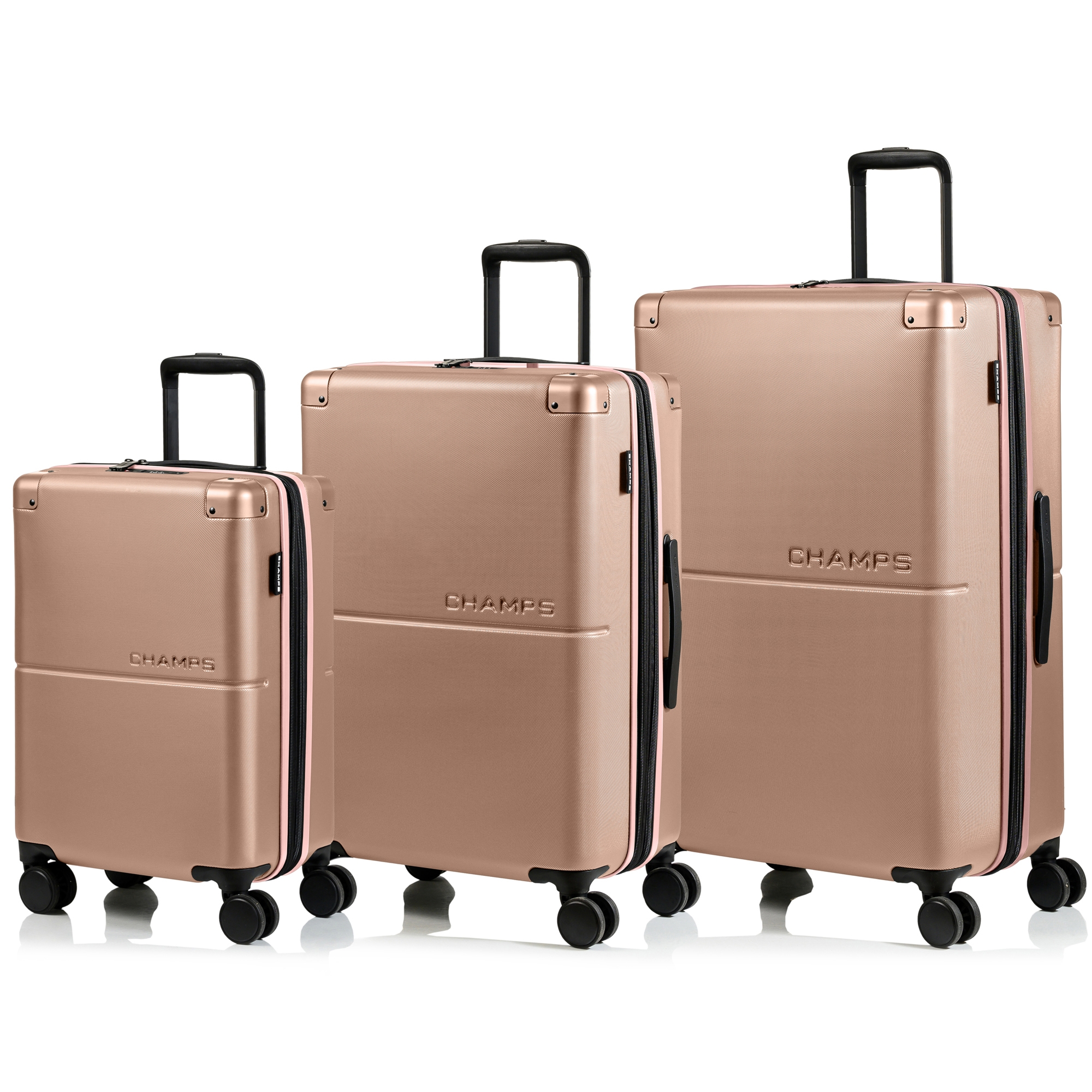 Champs Luggage Earth Collection - 3-Piece Hard Side Spinner