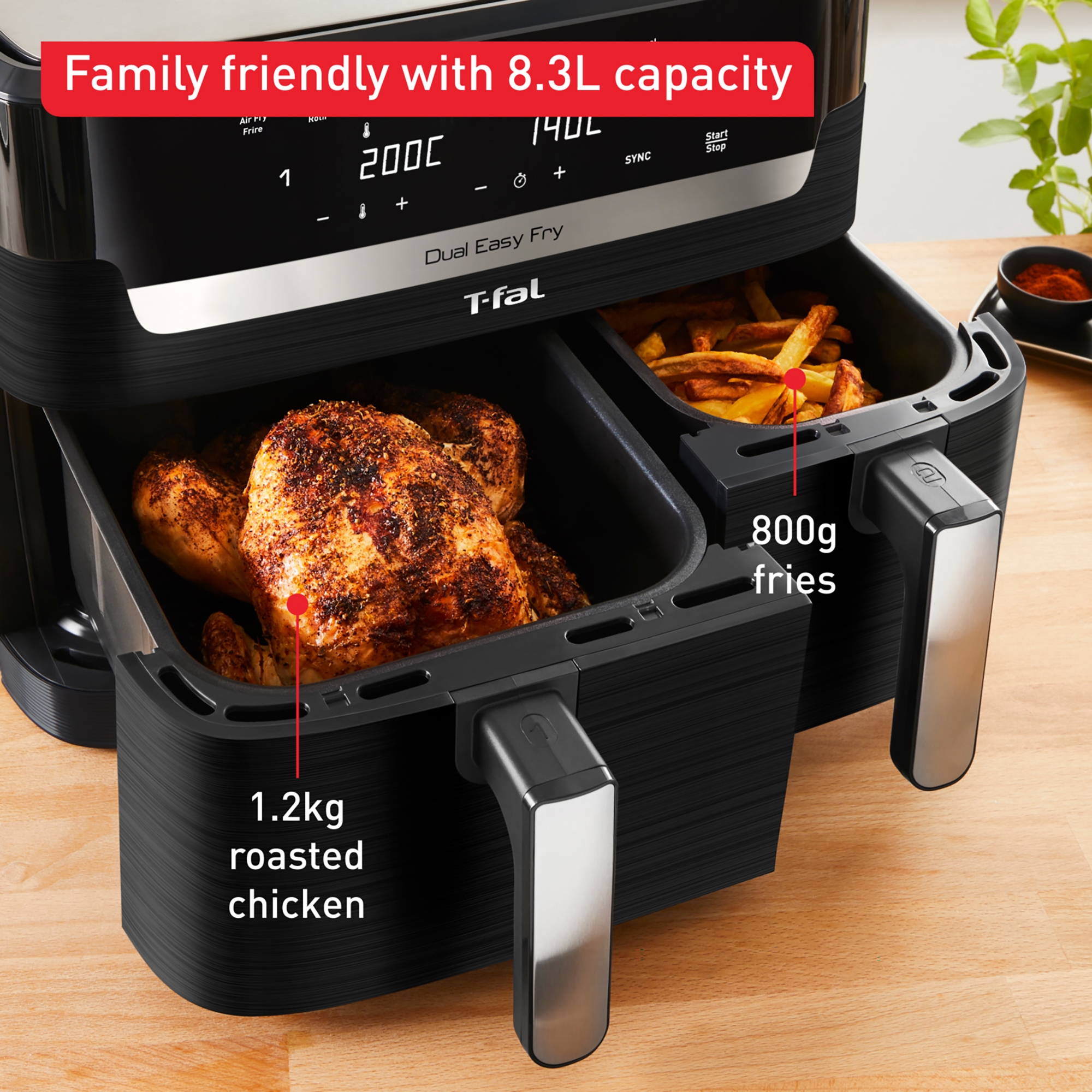 T-fal Dual Easy Fry Air Fryer (8.3L) - TSC.ca