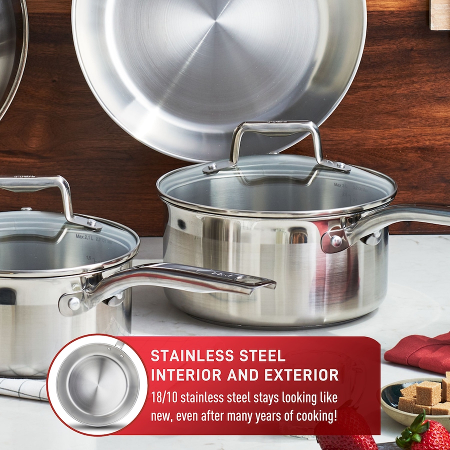 Image 754609_ALTMORE2.jpg, Product 754-609 / Price $169.99, T-fal Stainless Steel 10-Piece Cookware Set  from T-Fal on TSC.ca's Kitchen department