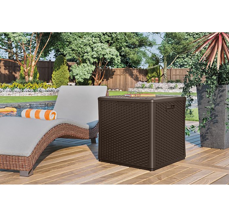 Image 754670_ALTMORE4.jpg, Product 754-670 / Price $189.99, Suncast 60-Gallon Wicker Storage Cube from Suncast on TSC.ca's Home & Garden department