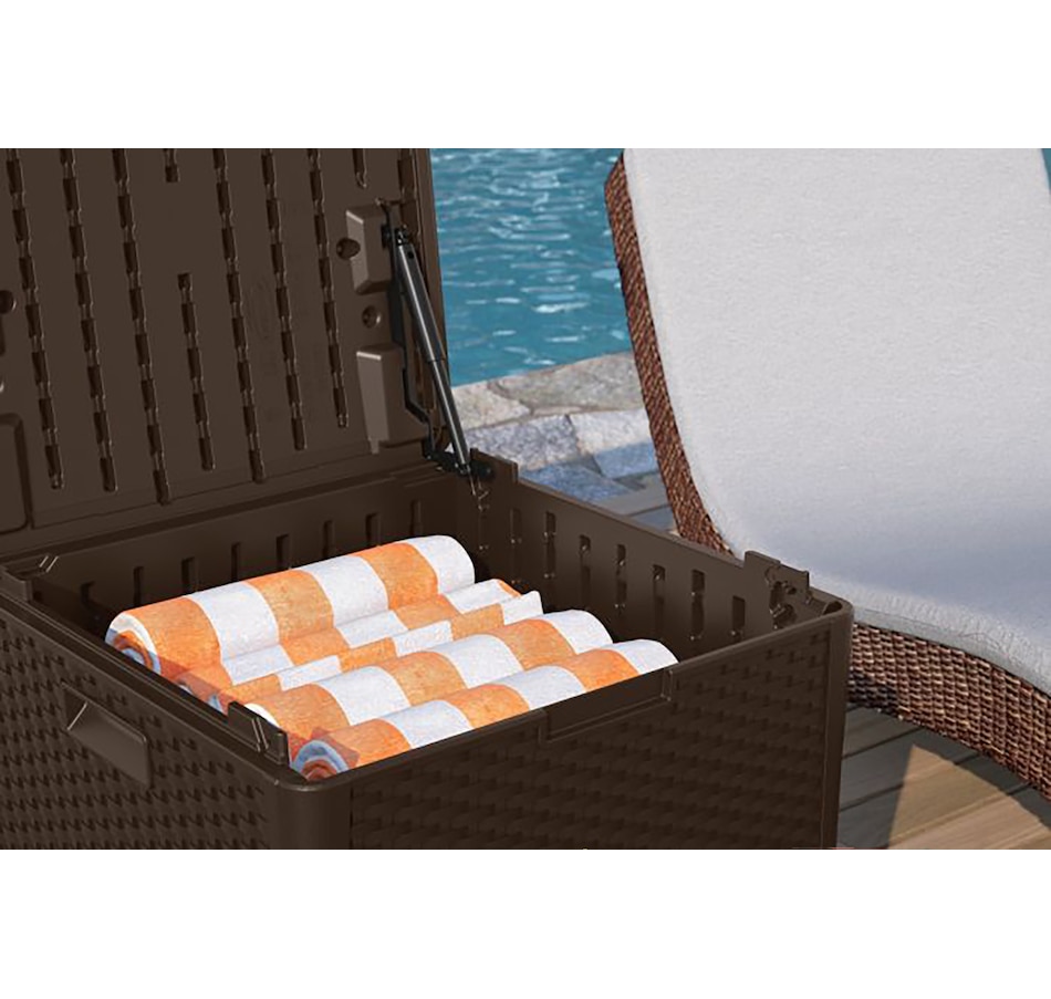 Image 754670_ALTMORE5.jpg, Product 754-670 / Price $189.99, Suncast 60-Gallon Wicker Storage Cube from Suncast on TSC.ca's Home & Garden department