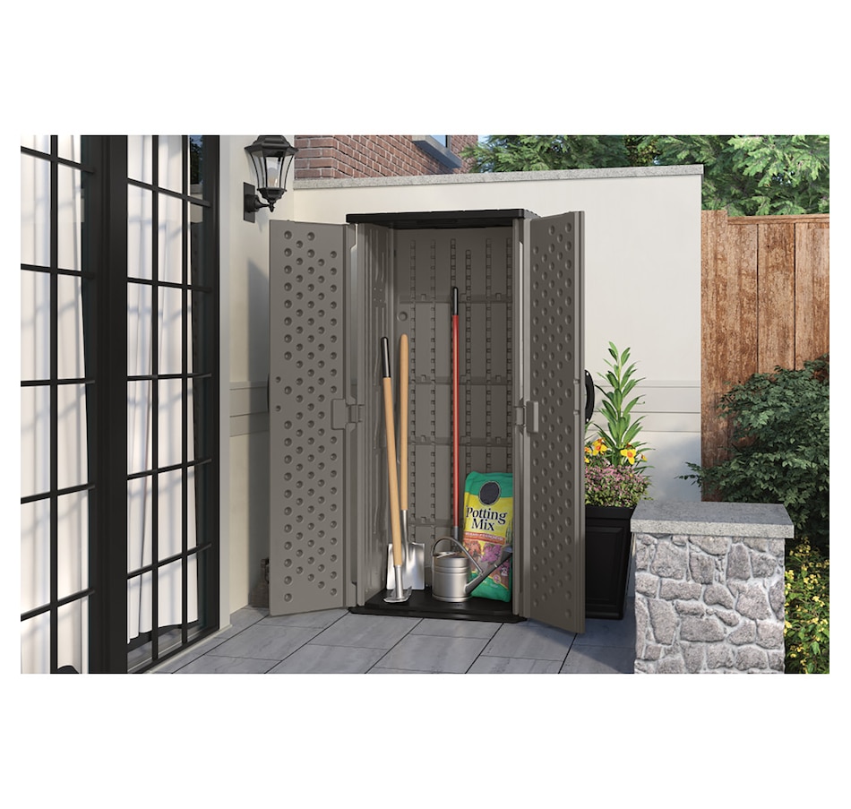 Image 754673_ALTMORE4.jpg, Product 754-673 / Price $329.99, Suncast Vertical Shed (stoney) from Suncast on TSC.ca's Home & Garden department