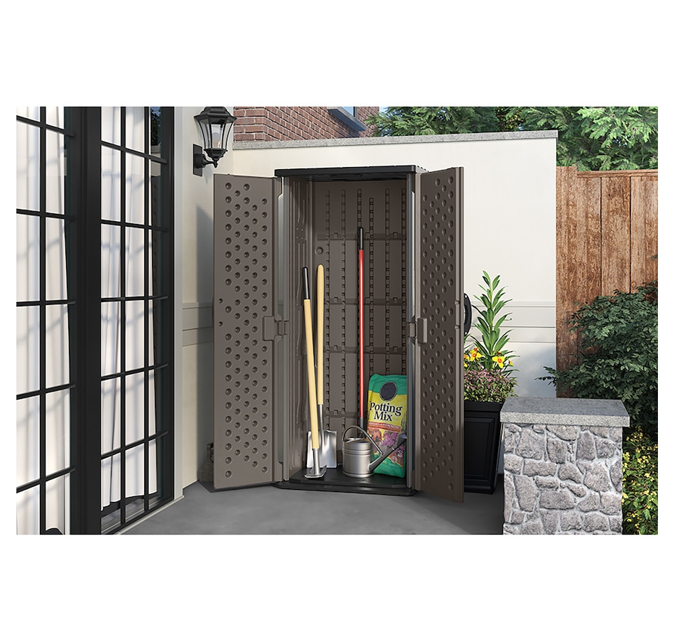 Image 754673_ALTMORE5.jpg, Product 754-673 / Price $329.99, Suncast Vertical Shed (stoney) from Suncast on TSC.ca's Home & Garden department
