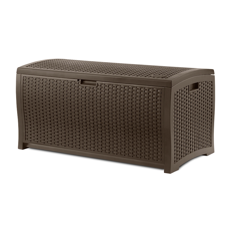 Image 754681.jpg, Product 754-681 / Price $219.99, Suncast 73-Gallon Resin Wicker Deck Box (java) from Suncast on TSC.ca's Home & Garden department