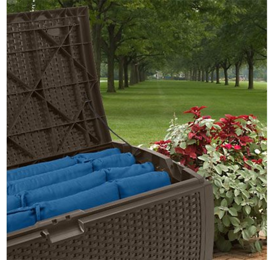 Image 754681_ALTMORE1.jpg, Product 754-681 / Price $219.99, Suncast 73-Gallon Resin Wicker Deck Box (java) from Suncast on TSC.ca's Home & Garden department