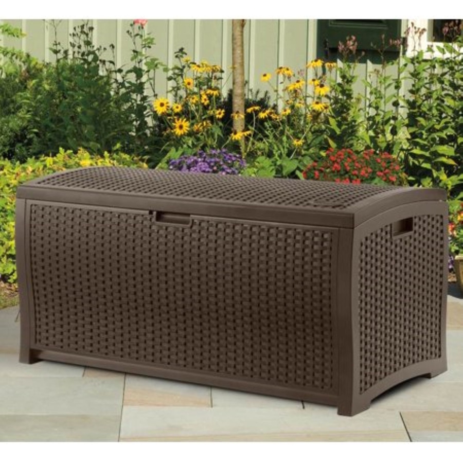 Image 754681_ALTMORE2.jpg, Product 754-681 / Price $219.99, Suncast 73-Gallon Resin Wicker Deck Box (java) from Suncast on TSC.ca's Home & Garden department