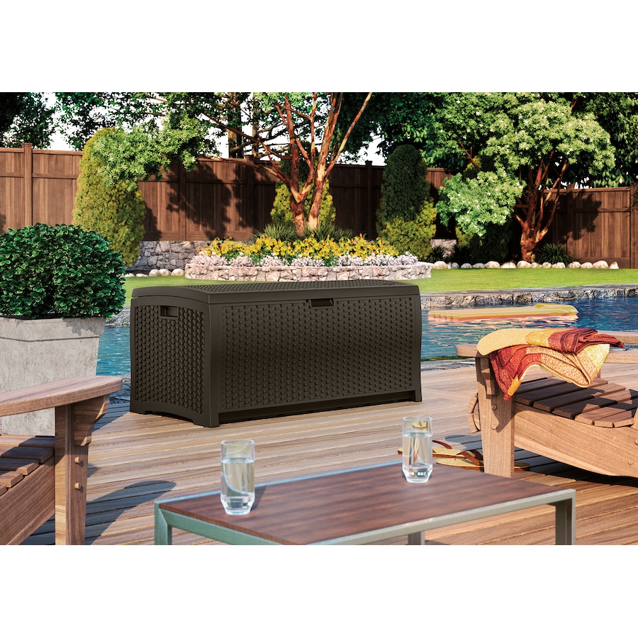Image 754681_ALTMORE3.jpg, Product 754-681 / Price $219.99, Suncast 73-Gallon Resin Wicker Deck Box (java) from Suncast on TSC.ca's Home & Garden department