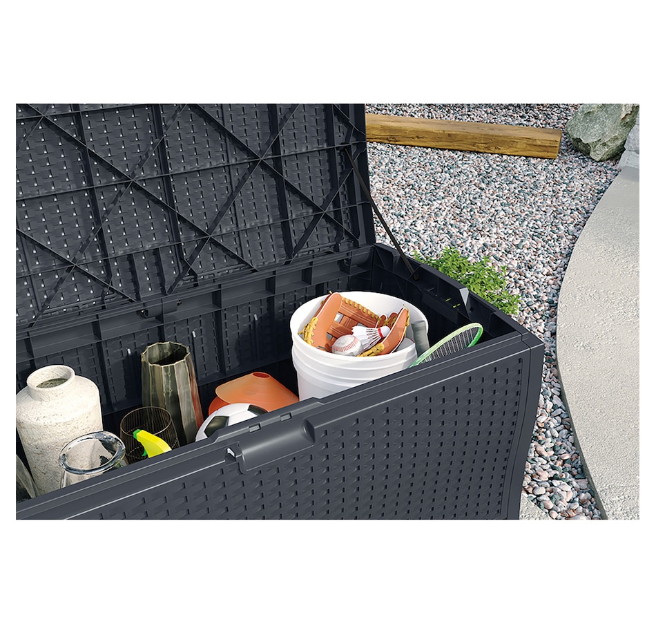 Image 754682_ALTMORE3.jpg, Product 754-682 / Price $219.99, Suncast 73-Gallon Resin Wicker Deck Box (cyberspace) from Suncast on TSC.ca's Home & Garden department