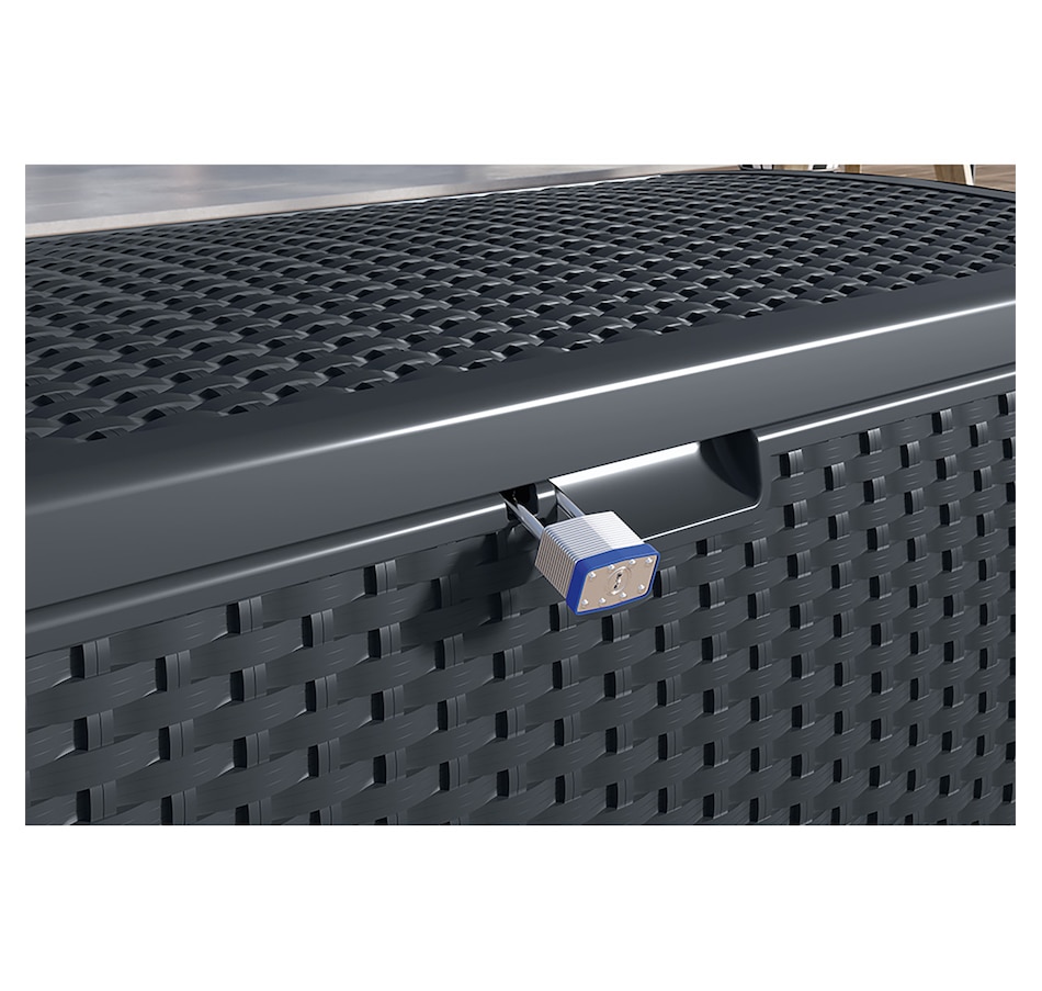 Image 754682_ALTMORE4.jpg, Product 754-682 / Price $219.99, Suncast 73-Gallon Resin Wicker Deck Box (cyberspace) from Suncast on TSC.ca's Home & Garden department