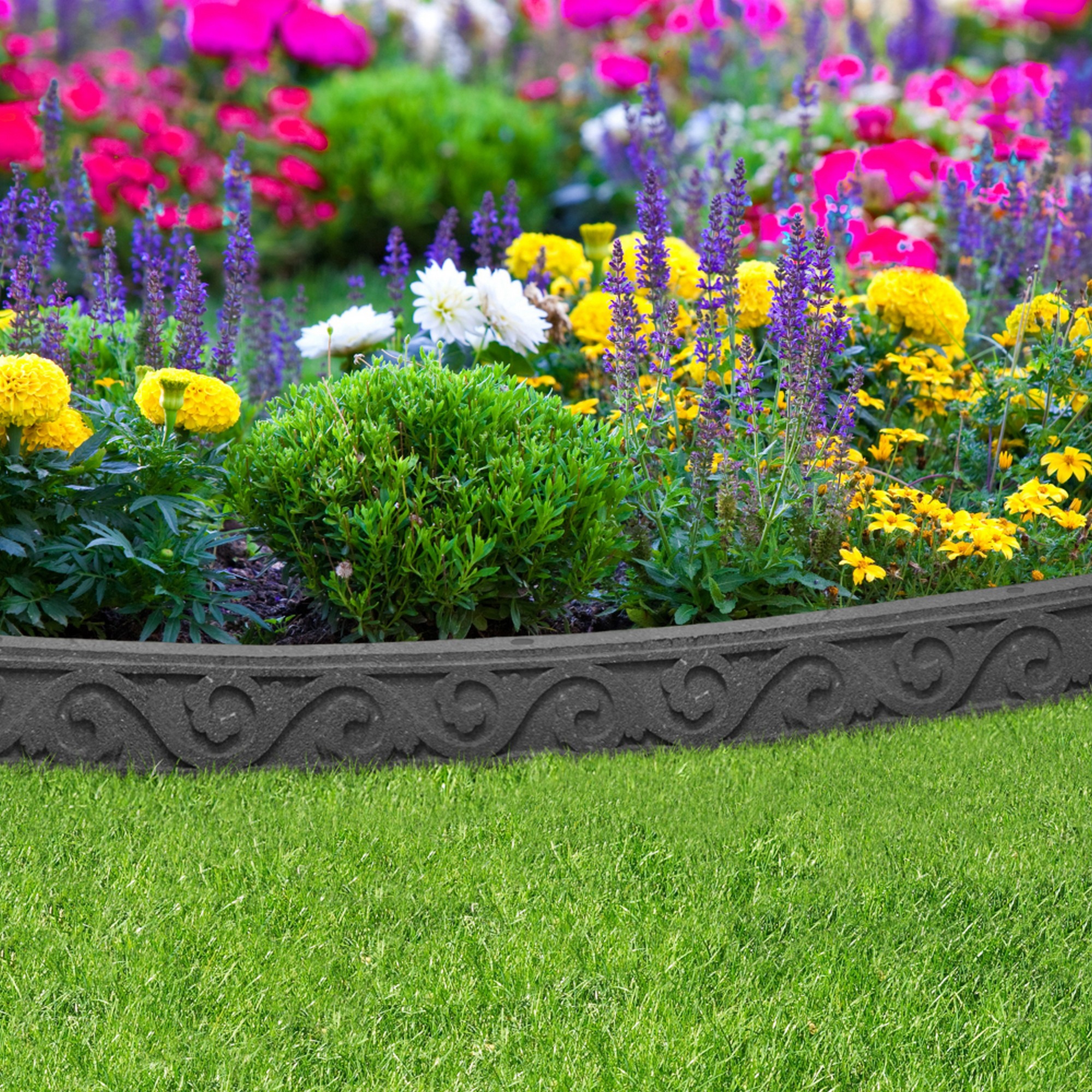 W double mulch boarder tee サイズ2 OVY EZBorder Scroll Design Recycled Rubber Garden Border and Edging (2