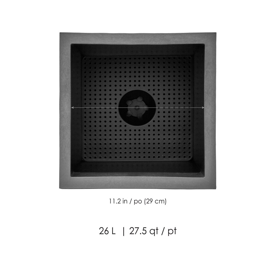 Image 754813_ALTMORE3.jpg, Product 754-813 / Price $54.99, Tierra Verde Citadel Horizon Medium Recycled Self-Watering Indoor/Outdoor Square Planter from Tierra Verde on TSC.ca's Home & Garden department