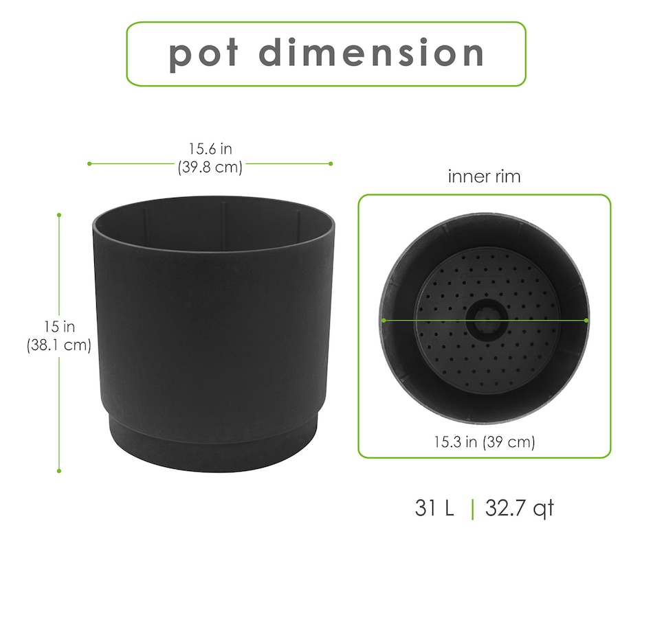Image 754819_ALTMORE3.jpg, Product 754-819 / Price $49.99, Tierra Verde Alto Recycled Indoor/Outdoor Self-Watering Planter from Tierra Verde on TSC.ca's Home & Garden department