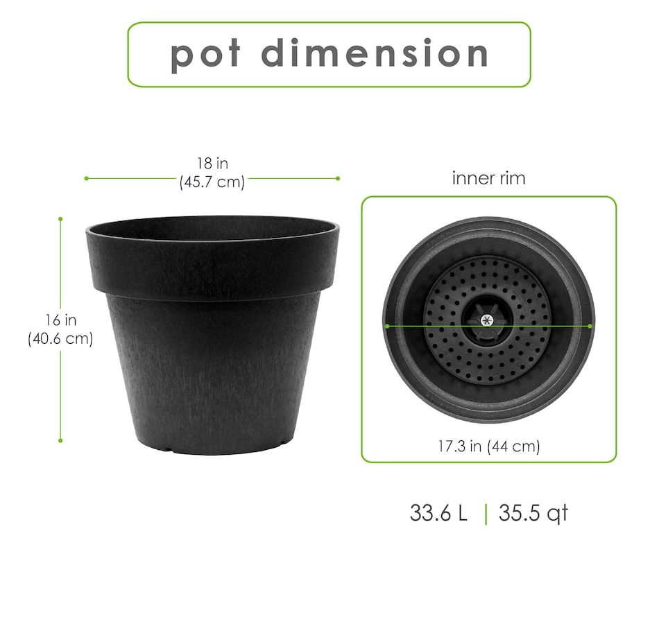 Image 754821_ALTMORE2.jpg, Product 754-821 / Price $44.99, Tierra Verde Baritone Indoor/Outdoor Self-Watering Recycled Planter from Tierra Verde on TSC.ca's Home & Garden department