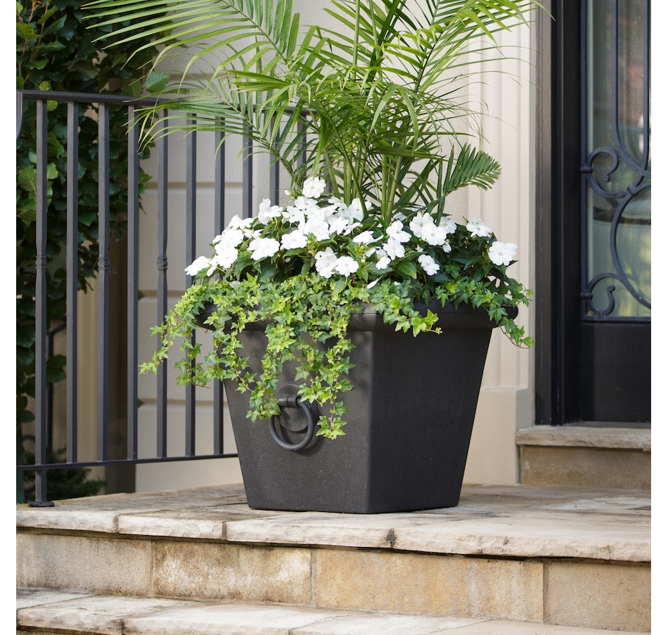 Image 754827_ALTMORE1.jpg, Product 754-827 / Price $119.99, Tierra Verde Piazza Large Square Statement Recycled Materials Self-Watering Indoor/Outdoor Planter Pot from Tierra Verde on TSC.ca's Home & Garden department