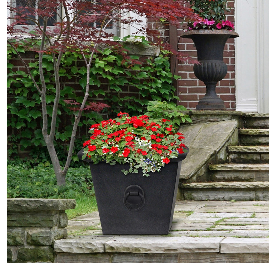 Image 754827_ALTMORE5.jpg, Product 754-827 / Price $119.99, Tierra Verde Piazza Large Square Statement Recycled Materials Self-Watering Indoor/Outdoor Planter Pot from Tierra Verde on TSC.ca's Home & Garden department