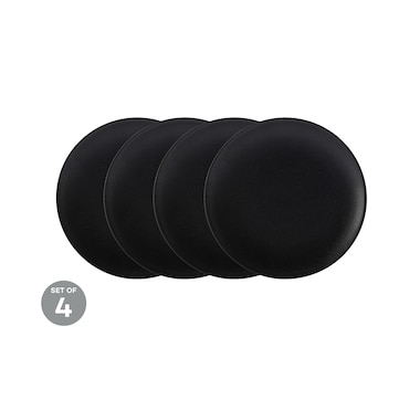 Maxwell &amp; Williams Plate Coupe Caviar, 27 cm (pack of 4)