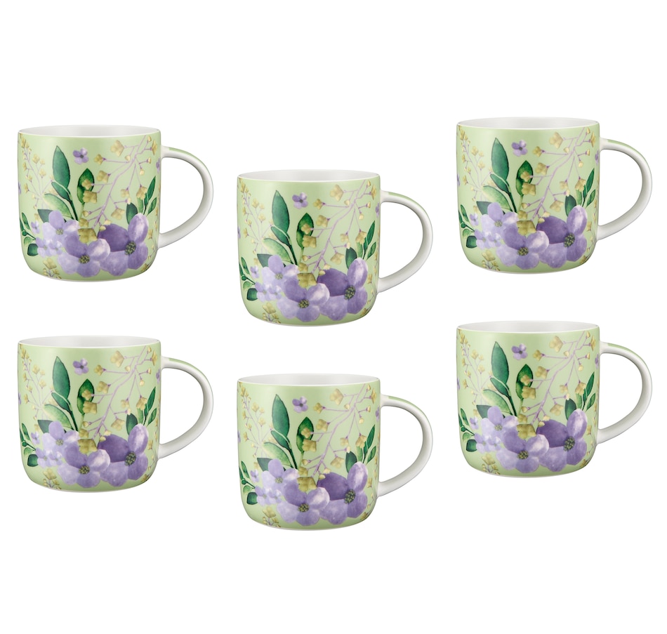 Image 754900.jpg, Product 754-900 / Price $65.94, Maxwell & Williams Bouquet Green Mug, 480 ml (pack of 6) from Maxwell & Williams on TSC.ca's Kitchen department