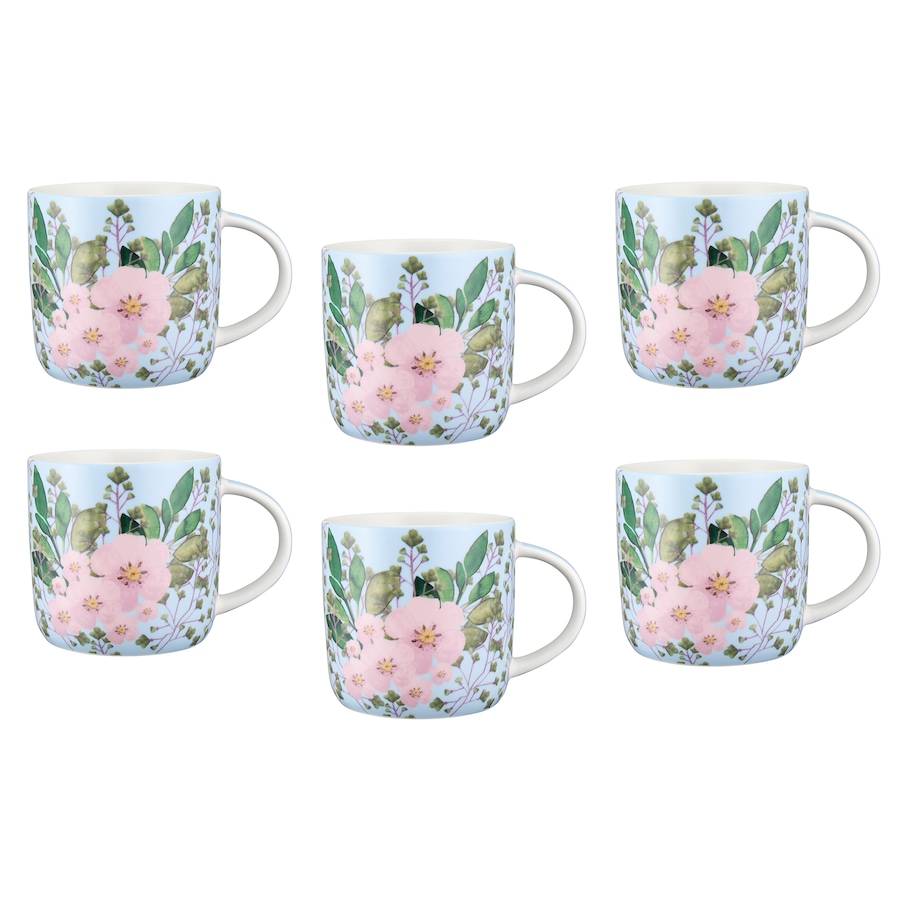 Image 754901.jpg, Product 754-901 / Price $65.94, Maxwell & Williams Bouquet Blue Mug, 480 ml (set of 6) from Maxwell & Williams on TSC.ca's Kitchen department
