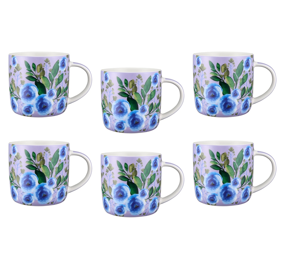 Image 754902.jpg, Product 754-902 / Price $49.99, Maxwell & Williams Bouquet Lilac Mug, 480 ml (set of 6) from Maxwell & Williams on TSC.ca's Kitchen department
