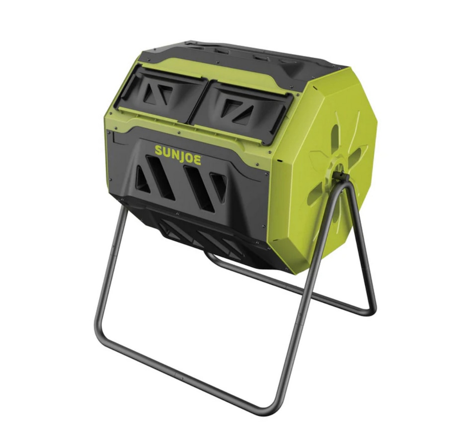 Image 754981.jpg, Product 754-981 / Price $199.99, Sun Joe All-Season Outdoor Tumbling Composter (dual sliding chamber, 42 gallons, 2–10 week, BPA-free material) from Snow Joe & Sun Joe on TSC.ca's Home & Garden department