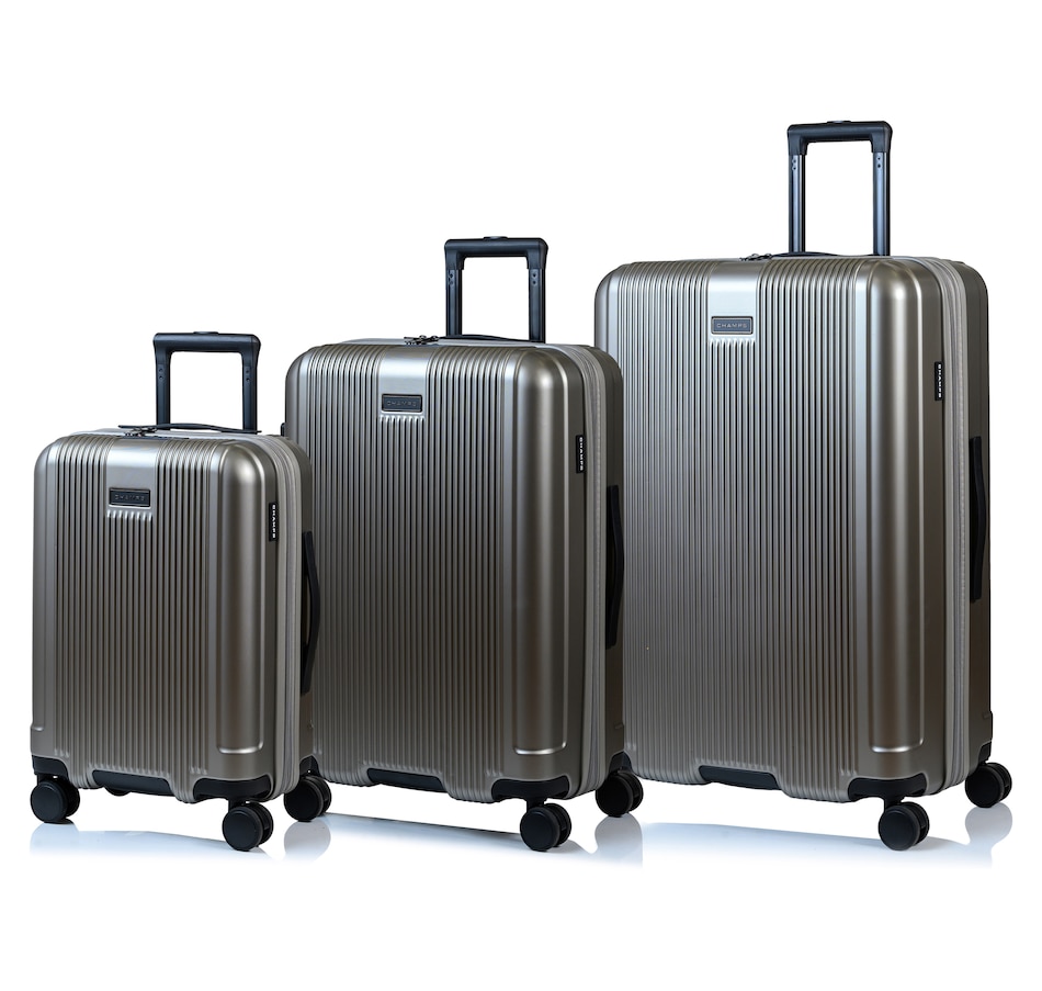 Image 755000_GRY.jpg, Product 755-000 / Price $329.99, Champs Luggage Marquis Collection Three-Piece Hard Side Spinner Expandable Luggage Set from Champs on TSC.ca's Home & Garden department
