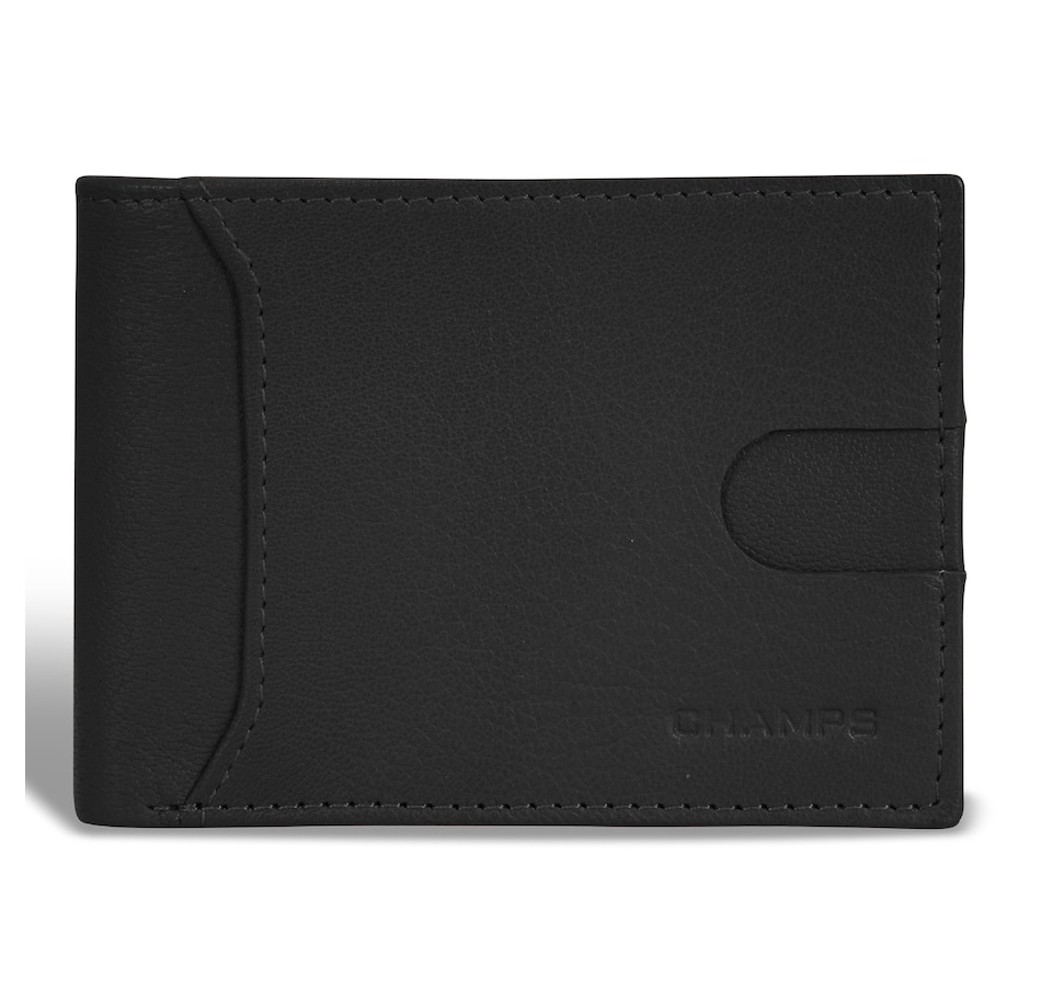 Image 755007_BLK.jpg, Product 755-007 / Price $27.99, Champs Onyx Collection Leather Access Bi-Fold Wallet from Champs on TSC.ca's Fashion department