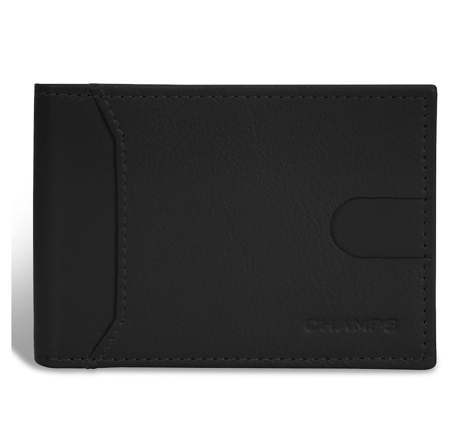 Image 755010_BLK.jpg, Product 755-010 / Price $79.99, Champs Onyx Collection Leather Bi-Fold Clip Wallet from Champs on TSC.ca's Fashion department