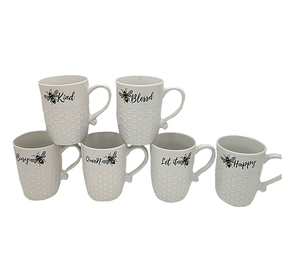 Image 755053.jpg, Product 755-053 / Price $66.00, Koppers Honeycomb Bee Mug (12 oz, set of 6) from Koppers on TSC.ca's Kitchen department