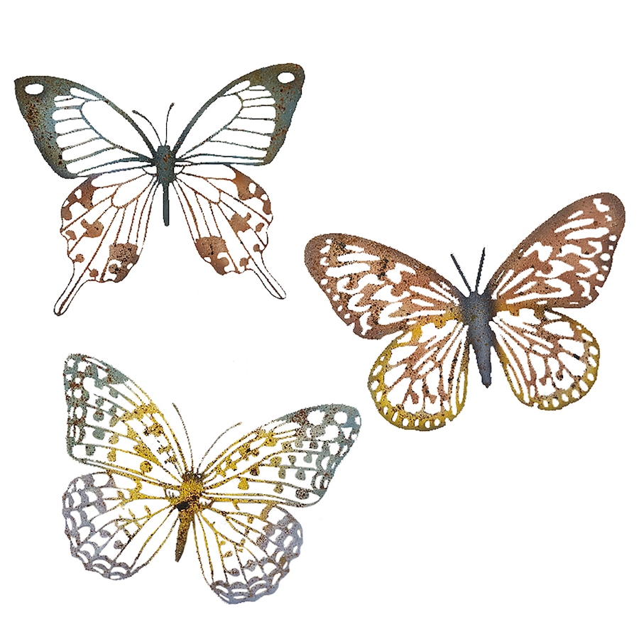 Image 755060.jpg, Product 755-060 / Price $75.00, Koppers Butterfly Wall Décor (set of 3) from Koppers on TSC.ca's Home & Garden department