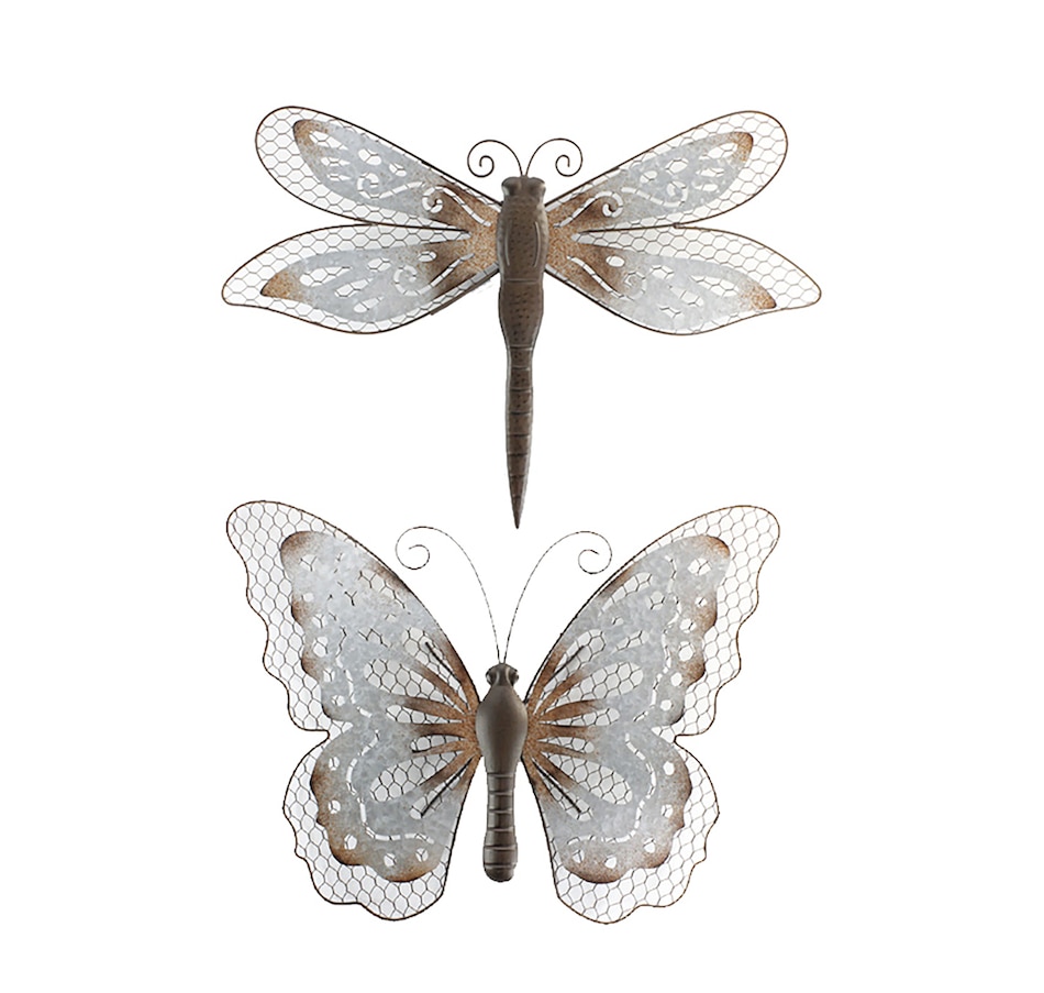 Image 755065.jpg, Product 755-065 / Price $90.00, Koppers Dragonfly/Butterfly Wall Décor (set of 2) from Koppers on TSC.ca's Home & Garden department