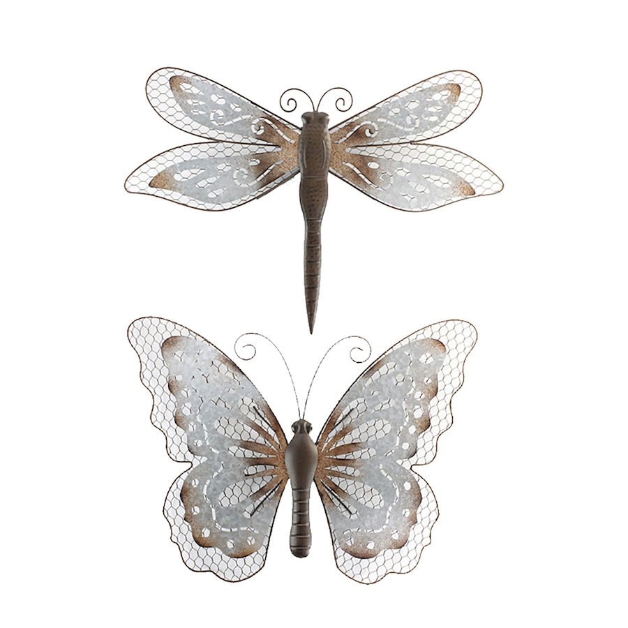 Image 755065.jpg, Product 755-065 / Price $90.00, Koppers Dragonfly/Butterfly Wall Décor (set of 2) from Koppers on TSC.ca's Home & Garden department