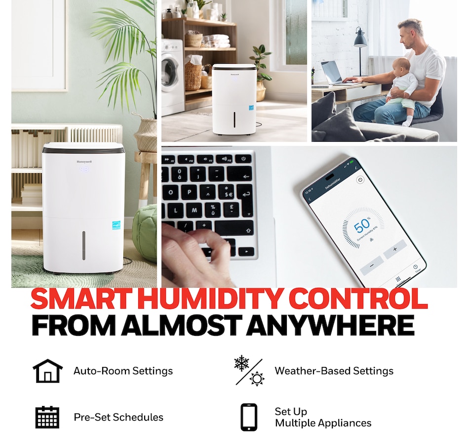 Image 755126_ALTMORE7.jpg, Product 755-126 / Price $499.99, Honeywell 32-Pint Portable Dehumidifier with Wi-Fi and Voice Control from Honeywell on TSC.ca's Home & Garden department