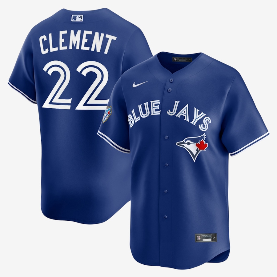 Image 755195.jpg, Product 755-195 / Price $329.99, Men's Toronto Blue Jays Nike 50th Anniversary Ernie Clement Alternate Replica Jersey (royal) from Nike on TSC.ca's Sports department