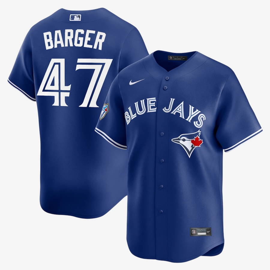 Image 755196.jpg, Product 755-196 / Price $329.99, Men's Toronto Blue Jays Nike 50th Anniversary Addison Barger Alternate Replica Jersey (royal) from Nike on TSC.ca's Sports department