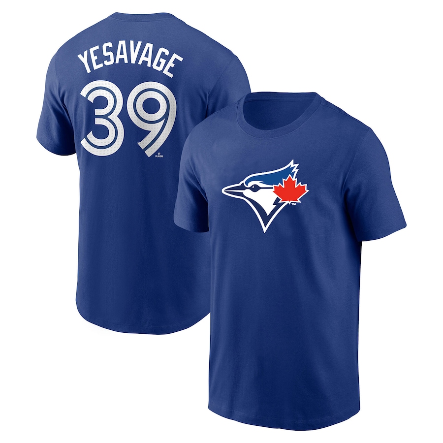 Image 755202.jpg, Product 755-202 / Price $59.99, Men's Toronto Blue Jays Trey Yesavage Royal Home Name and Number T-Shirt from New Era on TSC.ca's Sports department