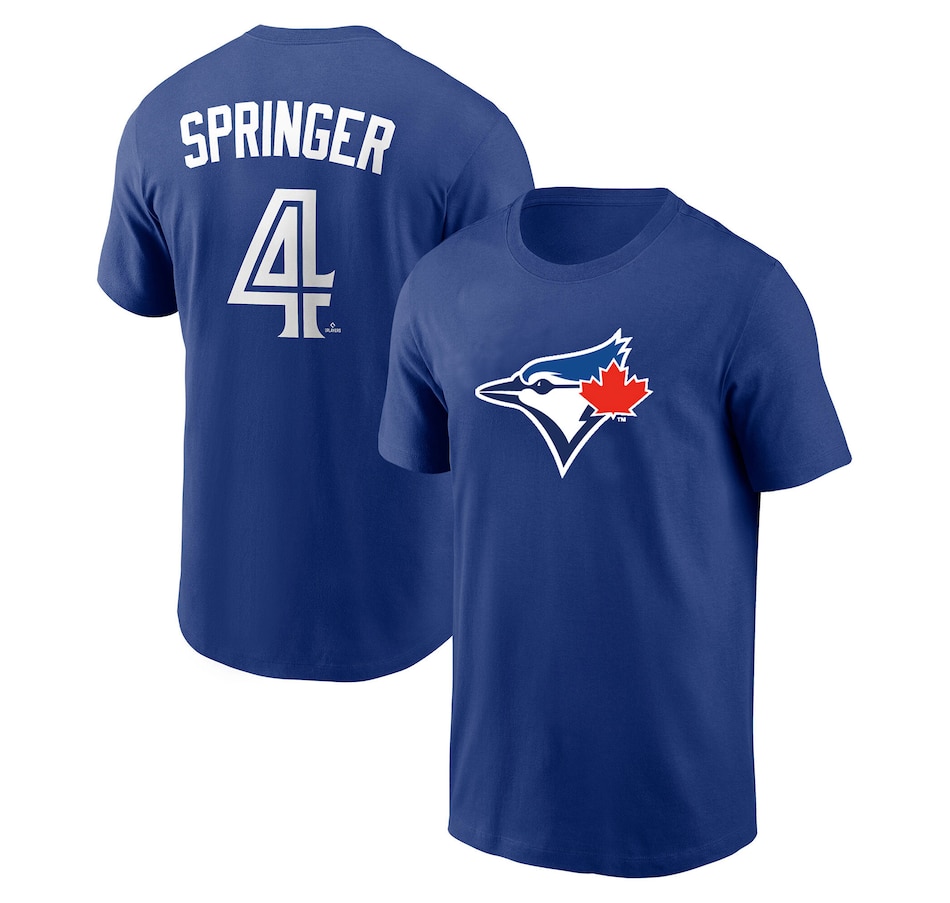 Image 755203.jpg, Product 755-203 / Price $51.99, Men's Toronto Blue Jays George Springer Royal Home Name and Number T-Shirt from New Era on TSC.ca's Sports department