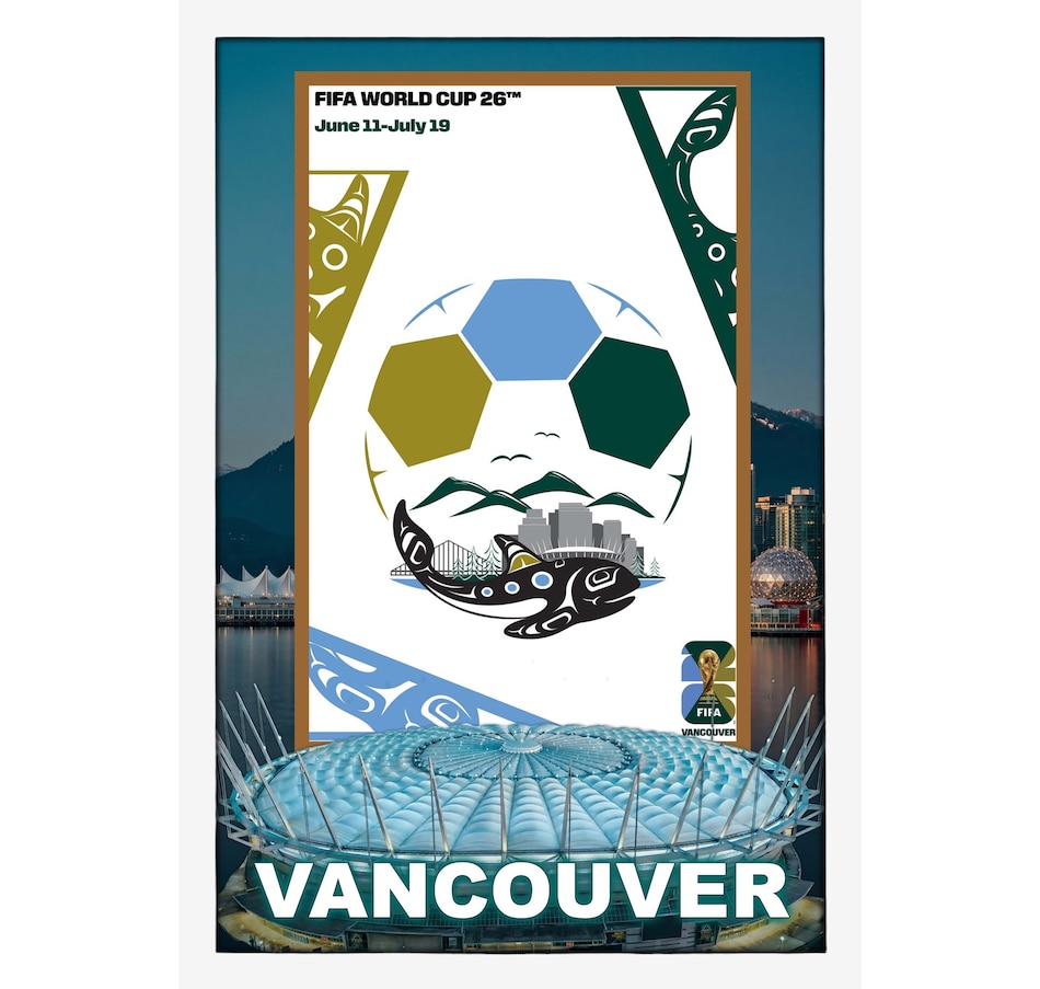 Image 755244.jpg, Product 755-244 / Price $99.99, Vancouver Host City Edition 19.5" x 28" Frame 2026 Officially Licenced FIFA World Cup Trophy Poster from Frameworth on TSC.ca's Sports department