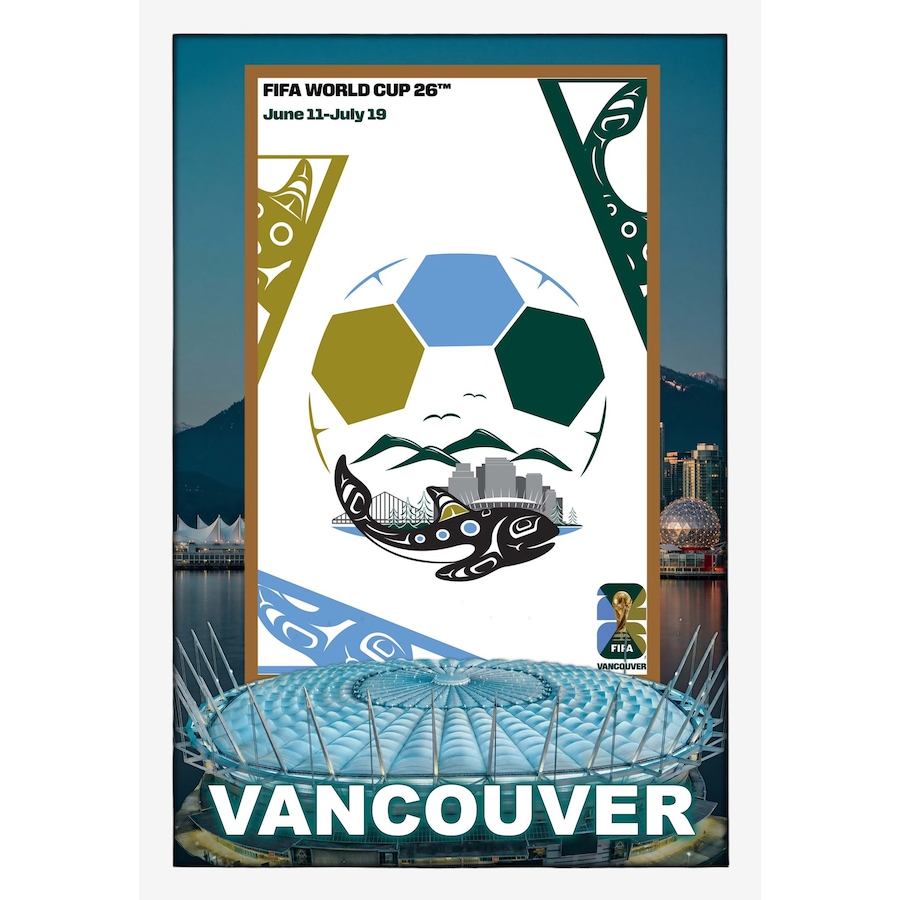 Image 755244.jpg, Product 755-244 / Price $99.99, Vancouver Host City Edition 19.5" x 28" Frame 2026 Officially Licenced FIFA World Cup Trophy Poster from Frameworth on TSC.ca's Sports department