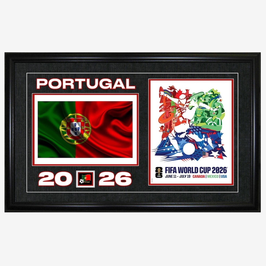 Image 755247.jpg, Product 755-247 / Price $79.99, Team Portugal 15" x 24" Frame 2026 Officially Licenced FIFA World Cup Trophy Poster with Flag Photo from Frameworth on TSC.ca's Sports department