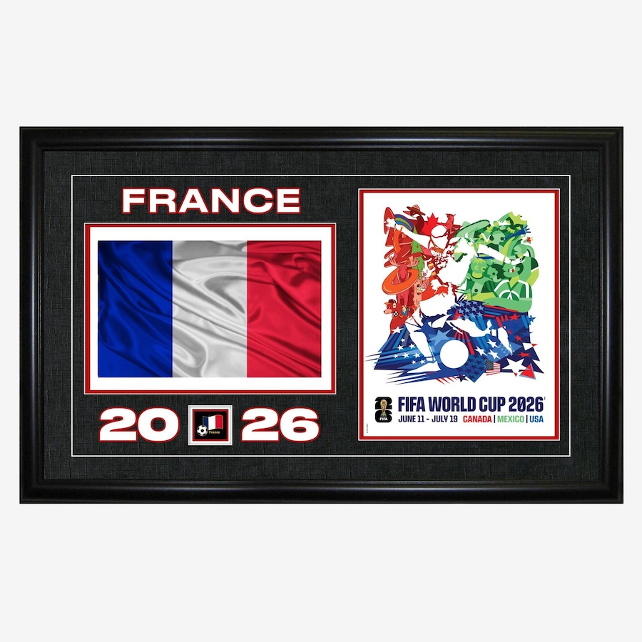 Image 755249.jpg, Product 755-249 / Price $79.99, Team France 15" x 24" Frame 2026 Officially Licenced FIFA World Cup Trophy Poster with Flag Photo from Frameworth on TSC.ca's Sports department