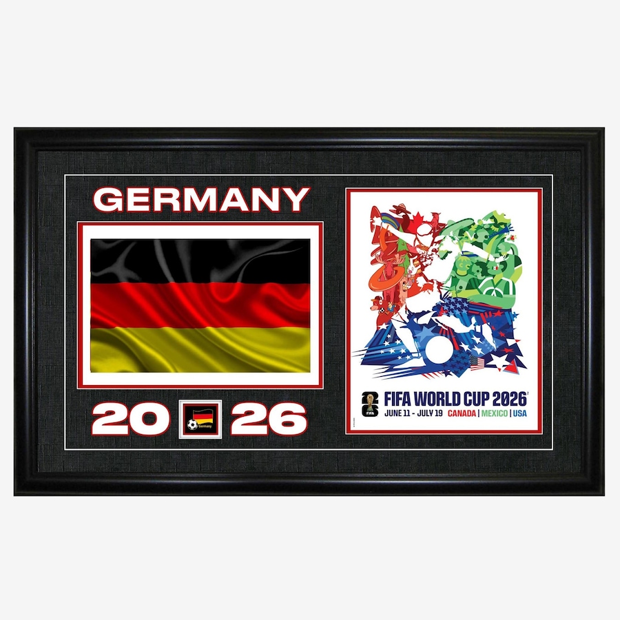 Image 755250.jpg, Product 755-250 / Price $79.99, Team Germany 15" x 24" Frame 2026 Officially Licenced FIFA World Cup Trophy Poster with Flag Photo from Frameworth on TSC.ca's Sports department