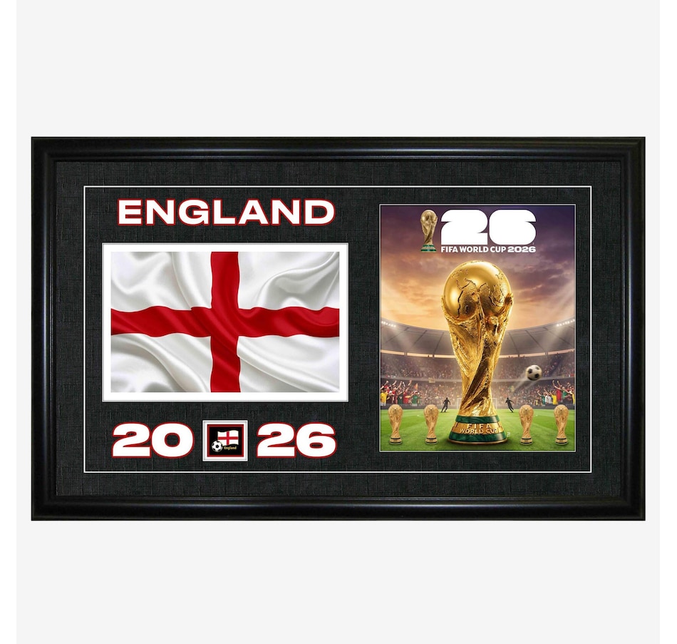 Image 755258.jpg, Product 755-258 / Price $79.99, Team England 15" x 24" Frame 2026 Officially Licenced FIFA World Cup Trophy Trophy Poster with Flag Photo from Frameworth on TSC.ca's Sports department