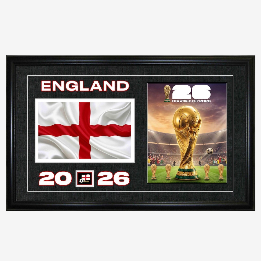 Image 755258.jpg, Product 755-258 / Price $79.99, Team England 15" x 24" Frame 2026 Officially Licenced FIFA World Cup Trophy Trophy Poster with Flag Photo from Frameworth on TSC.ca's Sports department