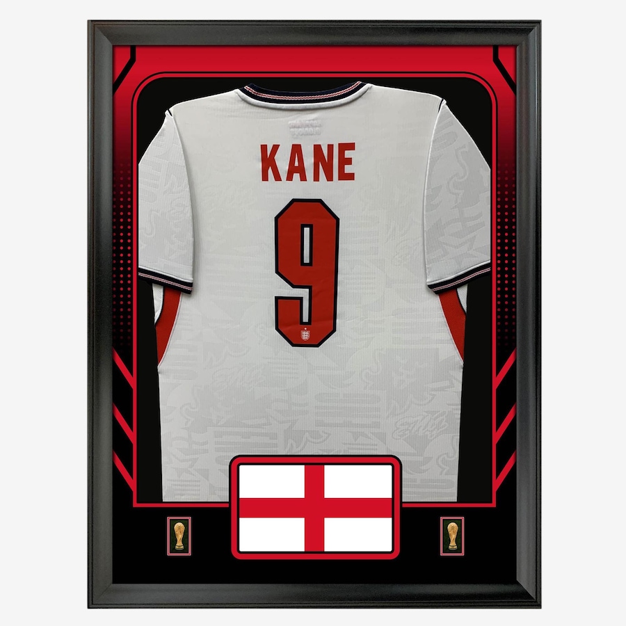 Image 755264.jpg, Product 755-264 / Price $449.99, Harry Kane Framed 25.75" x 33.75" 2026 World Cup England Official Home Stadium Replica Nike Jersey from Frameworth on TSC.ca's Sports department