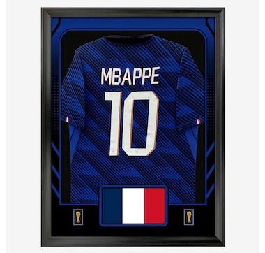 Kylian Mbappe Framed 25.75" x 33.75" 2026 World Cup France Official Home Stadium Replica Nike Jersey