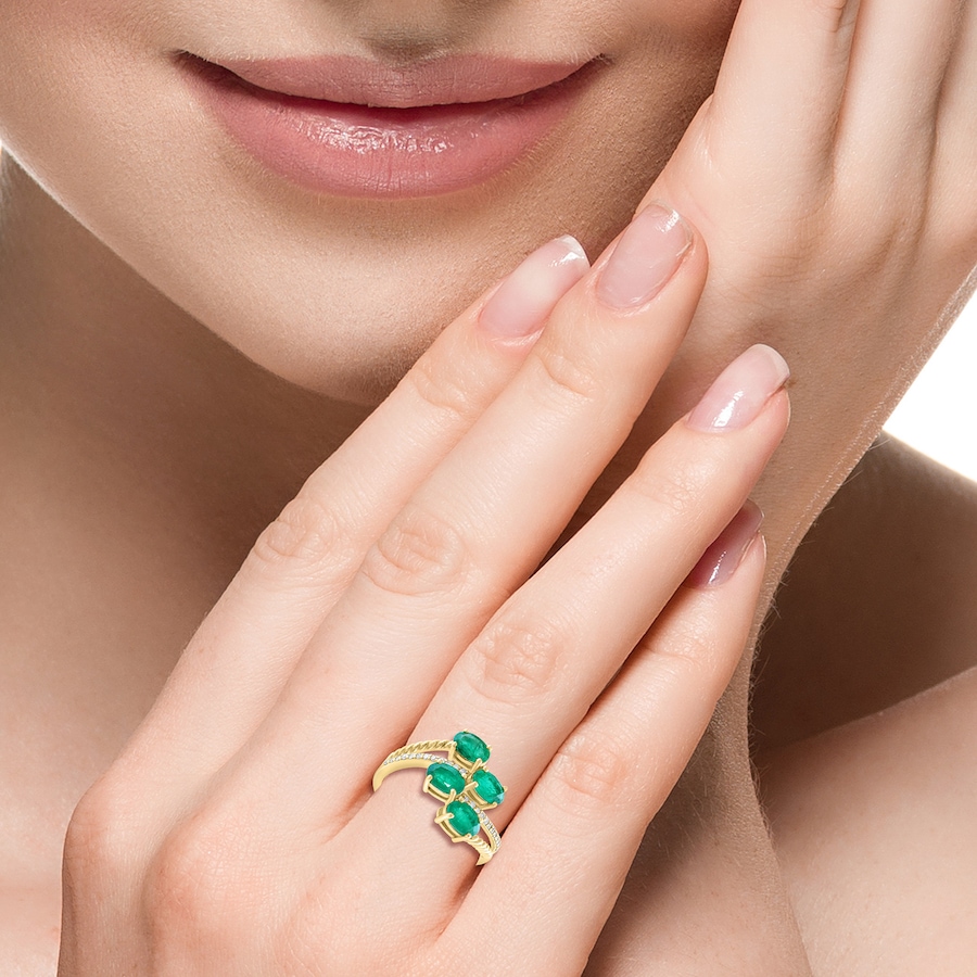Image 755611_ALTMORE3.jpg, Product 755-611 / Price $2,999.99, EFFY 14K Yellow Gold Emerald and Diamond Ring from Effy Jewellery on TSC.ca's Jewellery department