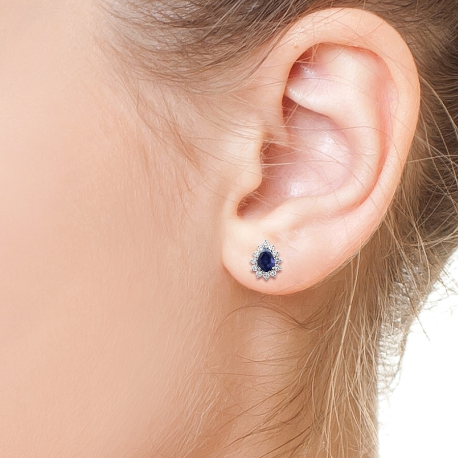 Image 755613_ALTMORE2.jpg, Product 755-613 / Price $2,999.99, EFFY 14K White Gold Pear Shape Blue Sapphire Earrings from Effy Jewellery on TSC.ca's Jewellery department