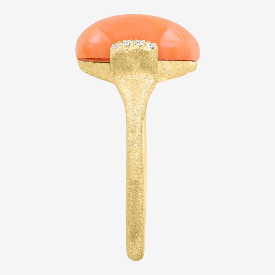 Image 755624_ALTMORE2.jpg, Product 755-624 / Price $1,749.99, EFFY 14K Yellow Gold Diamond & Coral Ring from Effy Jewellery on TSC.ca's Jewellery department